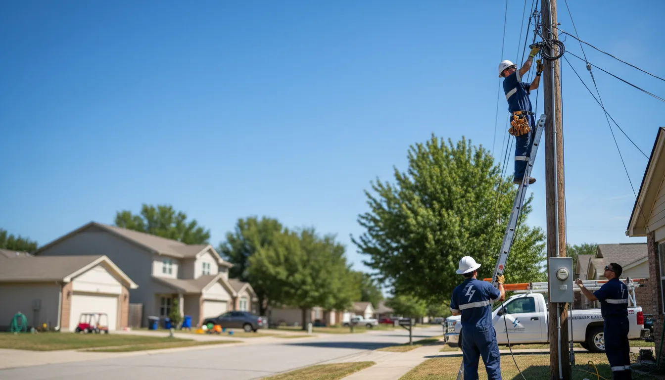 Residential electrician providing installation services in Richards, TX